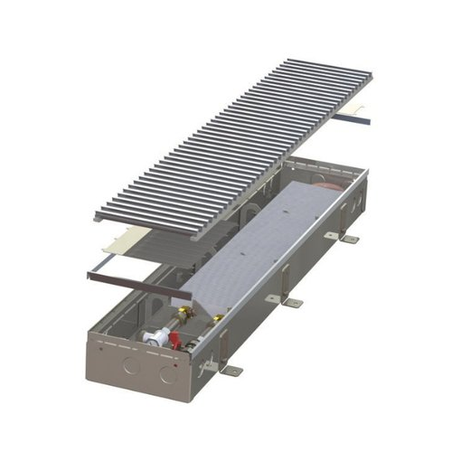 Внутрипольный конвектор длиной 1,6 м 2 м Minib COIL-PB 90 1750