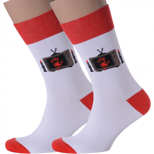 Комплект из 2 пар мужских носков moscowsocksclub №м18 "кровавый отпечаток" Moscowsocksclub 2-nm-211Э