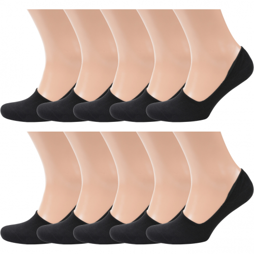 Комплект из 10 пар мужских подследников rusocks (орудьевский трикотаж) черные Rusocks 10-М-1220