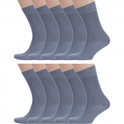 Комплект из 10 пар мужских носков rusocks (орудьевский трикотаж) серые Rusocks 10-М-218