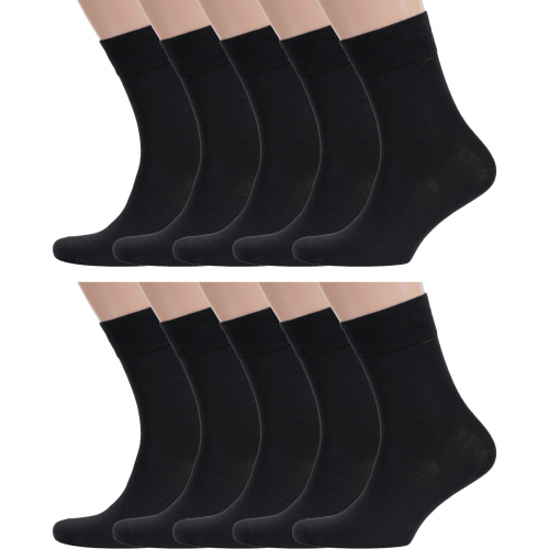 Комплект из 10 пар мужских носков rusocks (орудьевский трикотаж) черные Rusocks 10-М-218