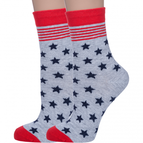 Комплект из 2 пар носков unisex ХОХ fantasy серые Хох 2-XF-48