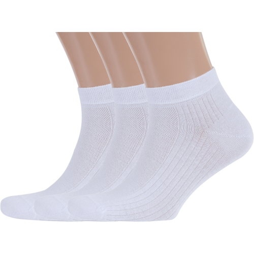 Комплект из 3 пар мужских спортивных носков rusocks (орудьевский трикотаж) белые Rusocks 3-М3-23717