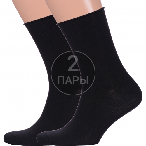Комплект из 2 пар мужских носков с ослабленной резинкой para socks черные Para socks 2-M2D25