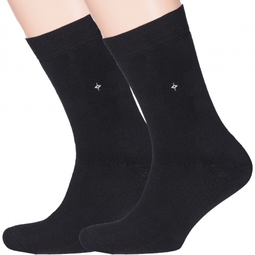 Комплект из 2 пар мужских махровых носков rusocks (орудьевский трикотаж) черные Rusocks 2-М-188