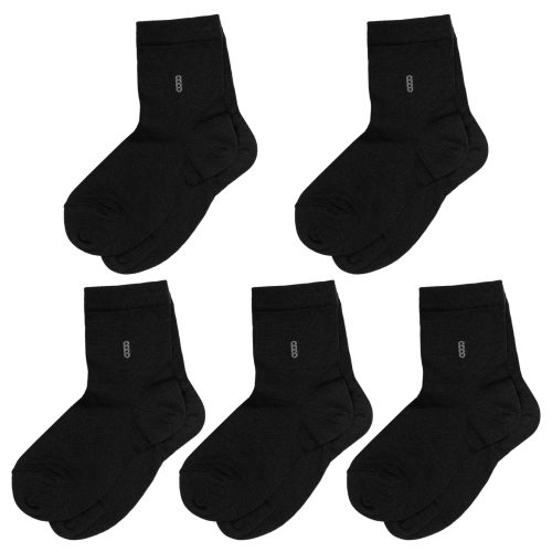 Комплект из 5 пар детских бамбуковых носков lorenzline черные Lorenzline 5-Л57