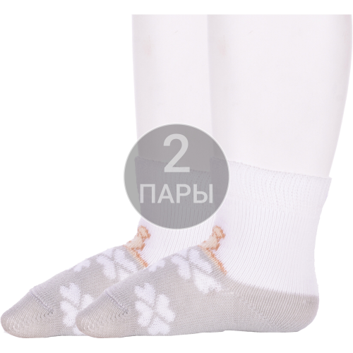 Комплект из 2 пар детских носков conte kids рис. 219, серые Conte 2-5С-11СП