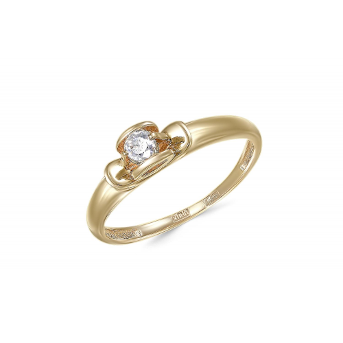 Кольцо с бриллиантом из жёлтого золота NEWGOLD 301000191284