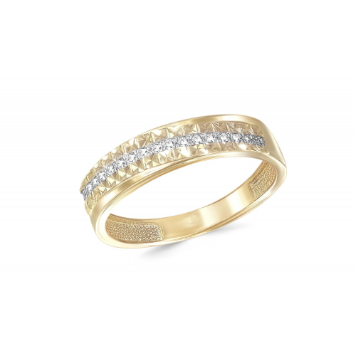 Кольцо с 17 бриллиантами из жёлтого золота NEWGOLD 094481_01_03_001_0001