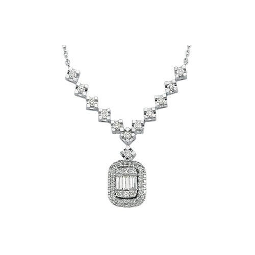 Колье с 73 бриллиантами из белого золота Mostar jewellery
