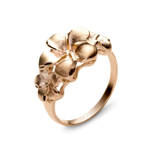 Кольцо Цветы из красного золота Эстет