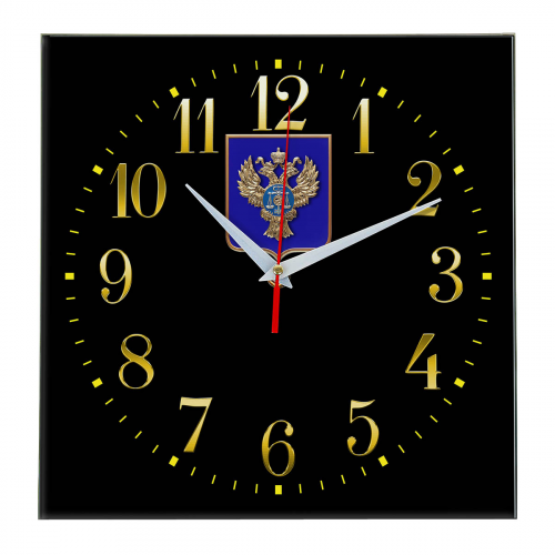Настенные часы «emblema-gerb-kaznacheystvo-na-sinem-fone-35»