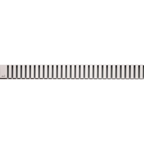 Декоративная решетка 544 мм AlcaPlast Line нержавеющая сталь LINE-550M