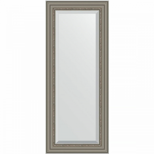Зеркало Evoform Exclusive 136х56 BY 1257 с фацетом в багетной раме - Римское серебро 88 мм