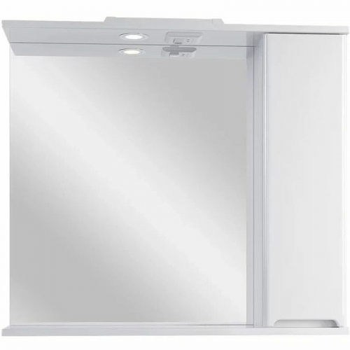 Зеркало со шкафом Sanstar Адель 80 176.1-2.4.1. с подсветкой Белое