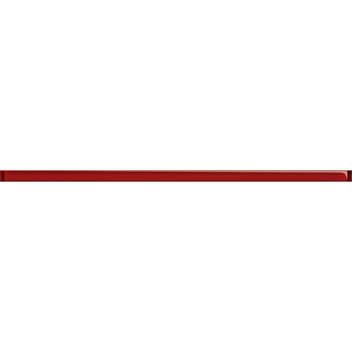 Стеклянный бордюр Cersanit Universal Glass красный UG1L412 2х60 см