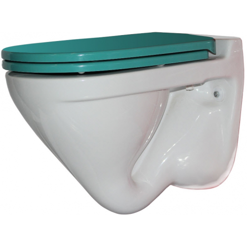 Унитаз Sanita Luxe Attica Luxe Color Sea ATCSLWH0112 Белый с зеленым сиденьем Микролифт