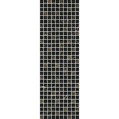 Керамический декор Kerama Marazzi Астория черный мозаичный 25х75 см MM12111