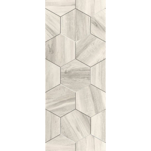 Керамическая плитка Керамин Миф 7 белый настенная 20х50 см