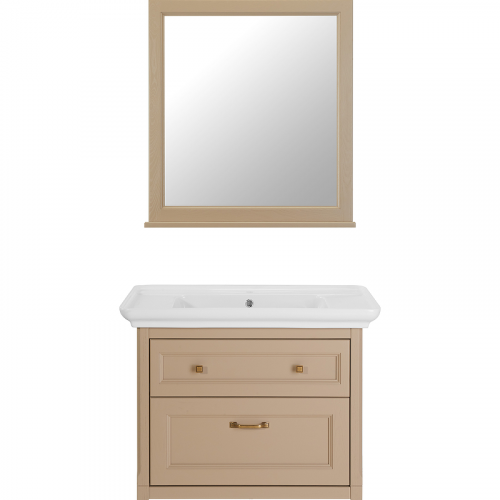 Комплект мебели для ванной ASB-Woodline Толедо 85 Капучино 11197+11212+23539