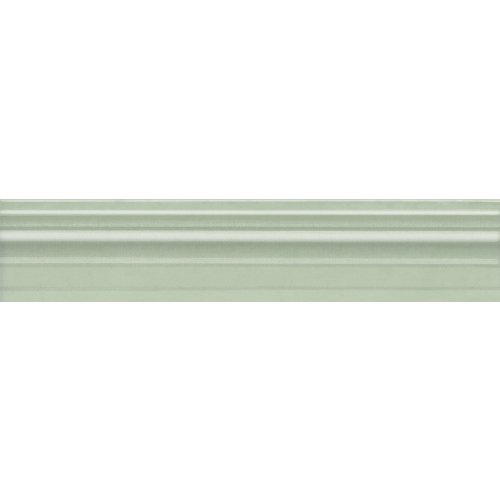 Керамический бордюр Kerama Marazzi Левада багет зеленый светлый глянцевый BLE018 5,5х25 см