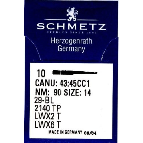 Швейные иглы для промышленных машин Schmetz LWx6T 29 BL R №75