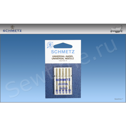 Иглы стандартные Schmetz 130/705H №80,90(3),100, 5 шт (22:15.2.VOS)