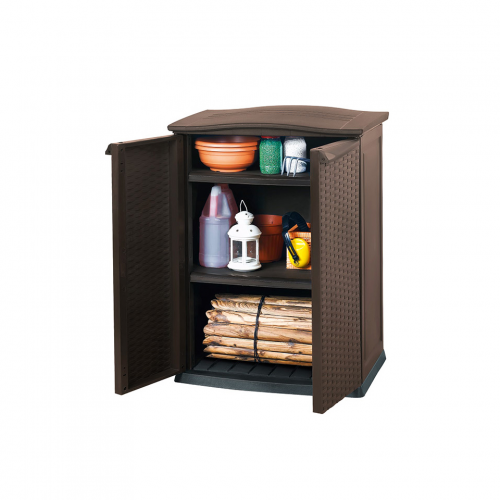Шкаф Keter арт. 17190095 Rattan Style Base Utility Shed, цвет коричневый 590