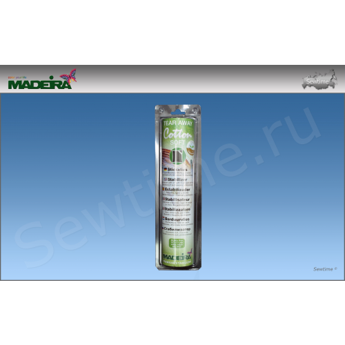 Стабилизатор Madeira 9437 Cotton Soft, отрывной, универсальный, черный, 30см x 10м