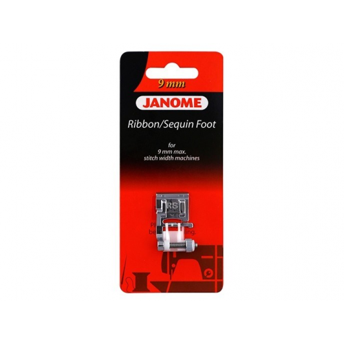 Janome 202-090-009 лапка для тесьмы, ленты, блесток, резинки RS 9мм (блистер)