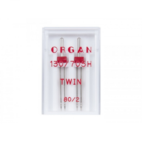 Иглы Organ двойные 80\2 ( 2 шт)
