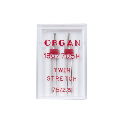 Иглы Organ двойные стретч 75\2,5 (2 шт.)