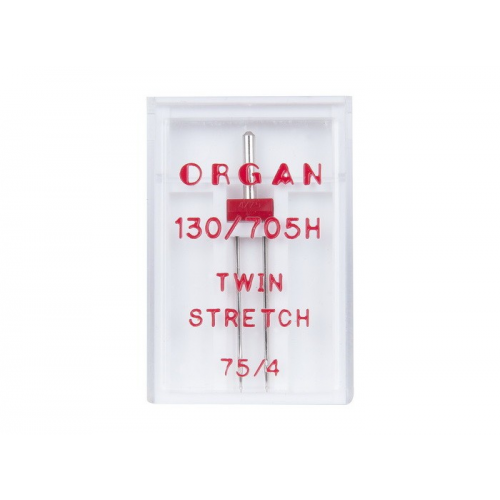 Иглы Organ двойные стретч 75\4 (1 шт.)