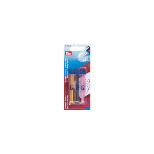 610842 Prym Запасные грифели для механического карандаша, желт/черн/роз по 6 шт