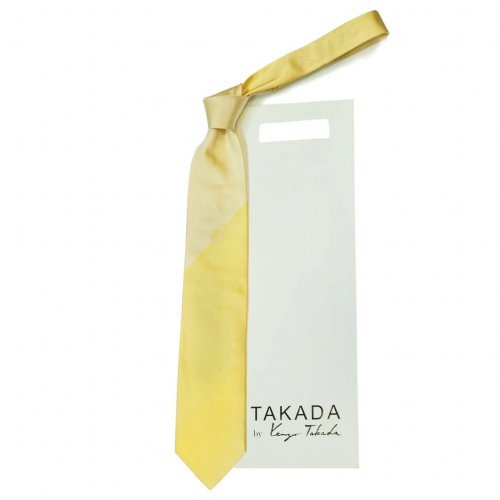 Брендовый галстук светло-желтого тона Kenzo Takada 826105
