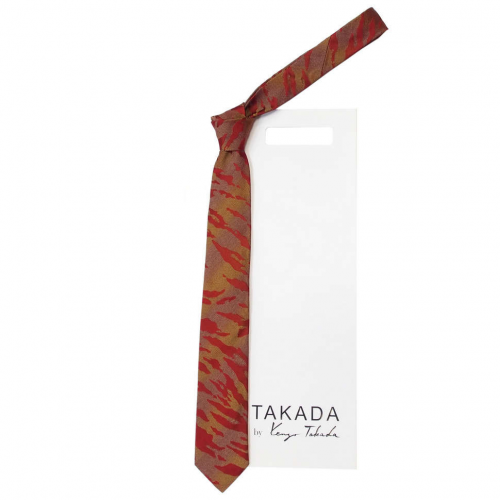 Бордовый галстук с необычным дизайном Kenzo Takada 826328