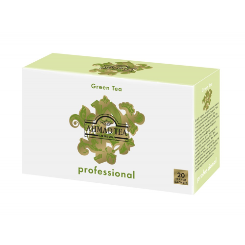 Чай "Ahmad Tea Professional", Зелёный чай, листовой, в пакетах для чайников, 20х5г Упаковка - 24 шт