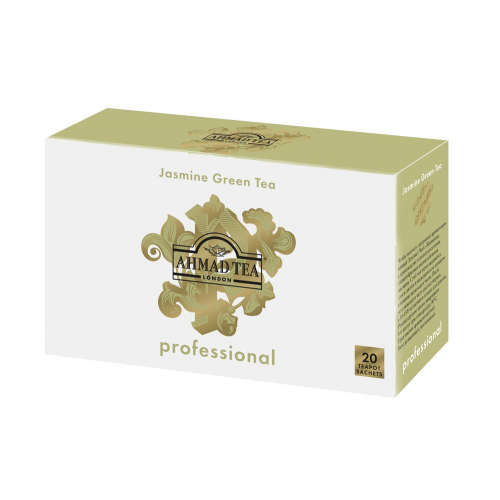 Чай "Ahmad Tea Professional", Зелёный чай с жасмином, листовой, в пакетах для чайников, 20х5г Штука