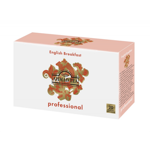 Чай "Ahmad Tea Professional", Английский завтрак, чёрный, листовой, в пакетах для чайников, 20х5г Упаковка - 24 шт