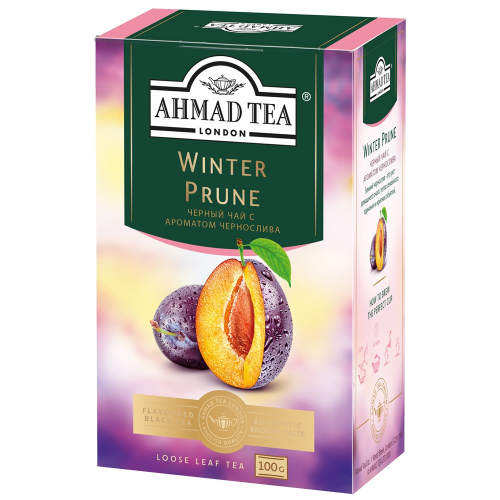 Чай "Ahmad Tea" Winter Prune Зимний Чернослив, чёрный, листовой, 100г Штука