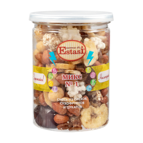 Смесь из орехов, сухофруктов и цукатов "Aroma di Estasi" "Микс №1" Штука