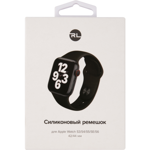 Ремешок для умных часов RedLine Apple Watch 38/40мм силиконовый Black