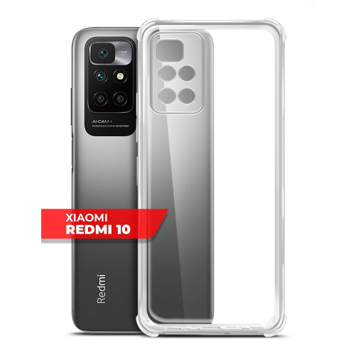 Чехол-накладка Borasco Xiaomi Redmi 10 Shockproof прозрачный