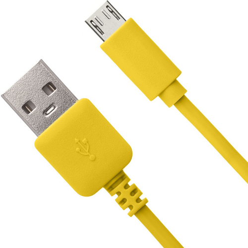 Дата-кабель PrimeLine 7237 microUSB 1м желтый
