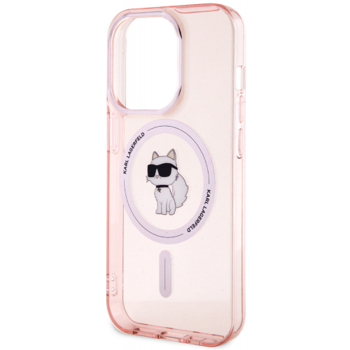 Чехол-накладка Karl Lagerfeld для iPhone 15 Pro Iml Magsafe Case Choupette Розовый (KLHMP15LHFCCNOP)