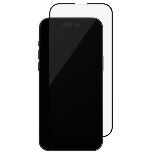 Стекло защитное uBear Extreme Nano Shield для iPhone 15 алюмосиликатное Черная рамка