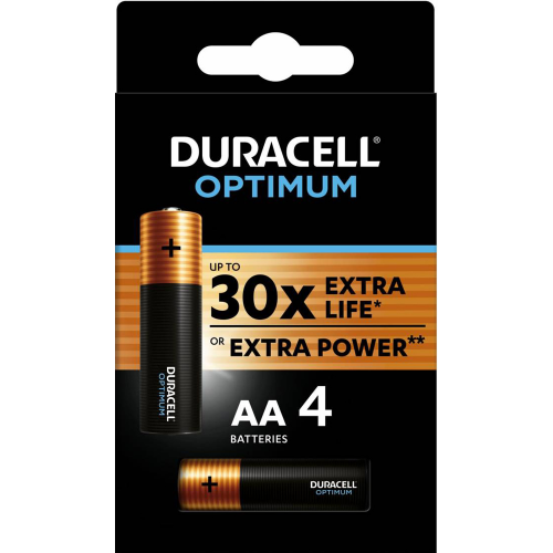 Батарея Duracell Optimum AA LR6-4BL 1,5v алкалиновая 4шт