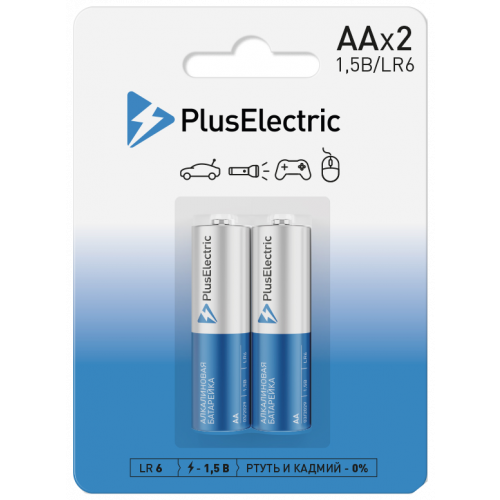 Батарея Plus Electric AA блистер 2 шт
