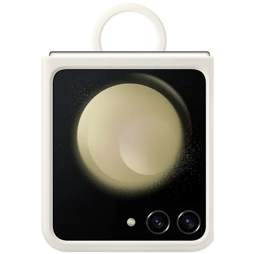 Чехол-накладка Samsung Silicone Case with Ring для Galaxy Z Flip5 Кремовый ( EF-PF731TUEGRU)