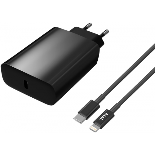 СЗУ TFN WC35 + дата-кабель Type-C-Lightning 20W Black